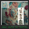 100 % polyester imprimé floral mousseline pour femmes robe en stock